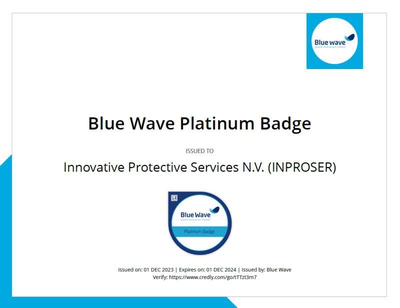 Blue Wave Platinum Badge